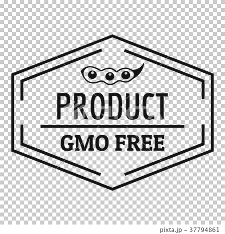 Gmo free logo, simple black style Gmo free logo, simple black style 37794861