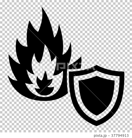 Fire protection icon, simple black style Fire protection icon, simple black style 37794913