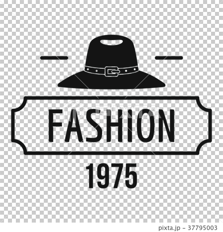 Fashion hat logo, simple black style - Stock Illustration [37795003 ...