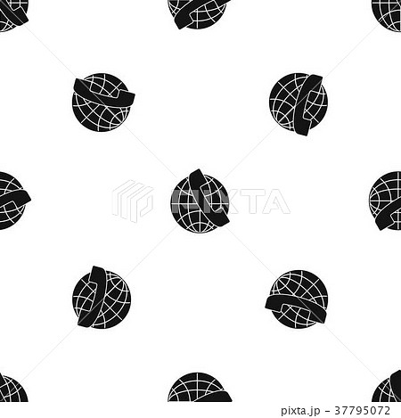 Handset and globe pattern seamless black Handset and globe pattern seamless black 37795072