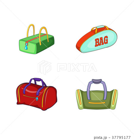 Sport bag icon set, cartoon style 37795177