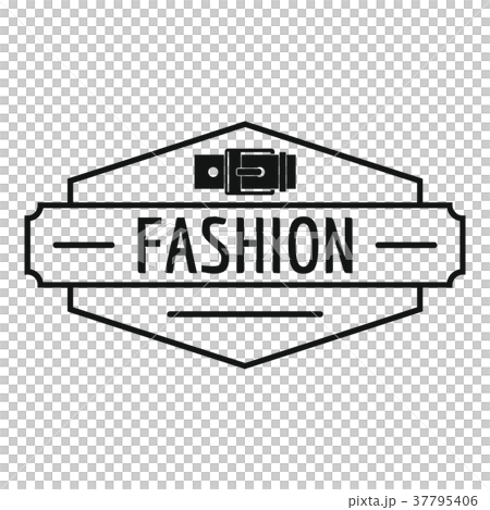 Buckle logo, simple black style 37795406