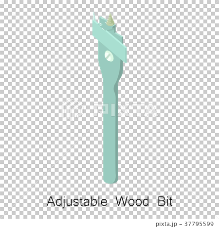 Adjustable wood bit icon, isometric 3d style 37795599