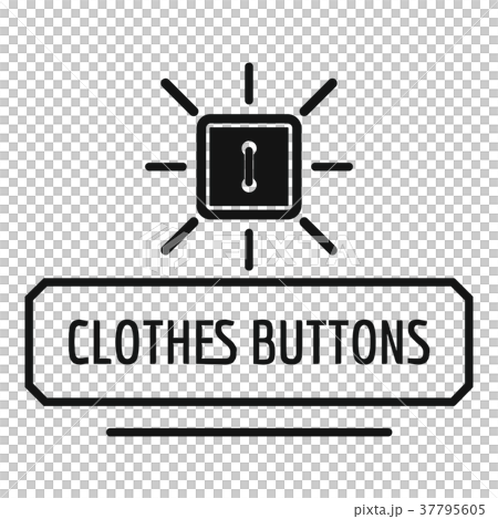 Clothes button logo, simple black style - Stock Illustration [37795605 ...