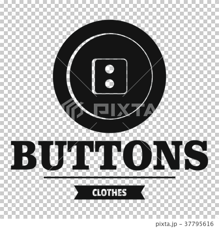 Clothes button textile logo, simple black style Clothes button textile logo, simple black style 37795616
