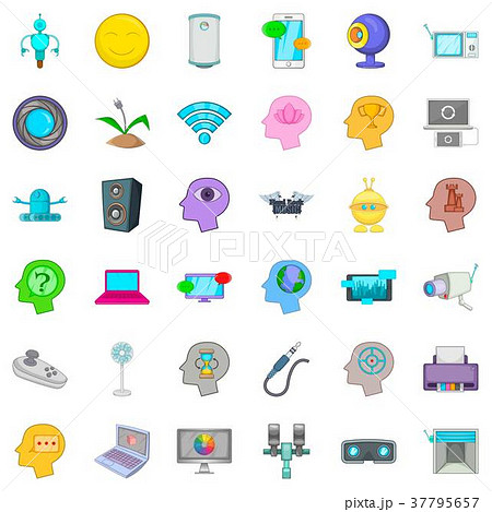 Internet video icons set, cartoon style Internet video icons set, cartoon style 37795657