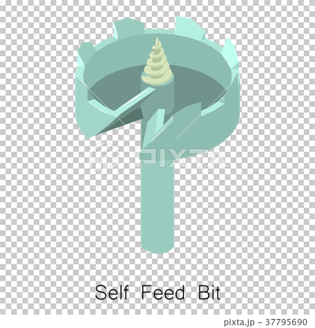 Self feed bit icon, isometric 3d style 37795690