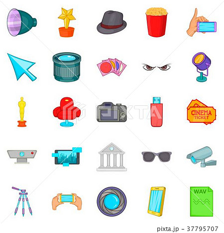 Watch icons set, cartoon style 37795707