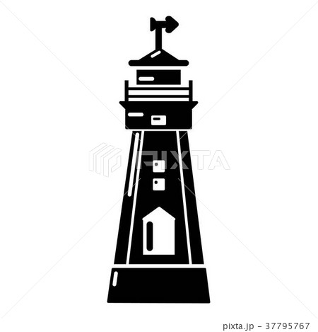 Coast tower icon, simple style 37795767