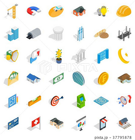 Bridge icons set, isometric style 37795878
