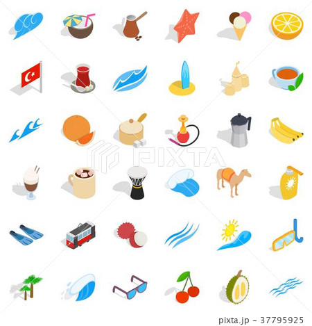 Istambul icons set, isometric style 37795925