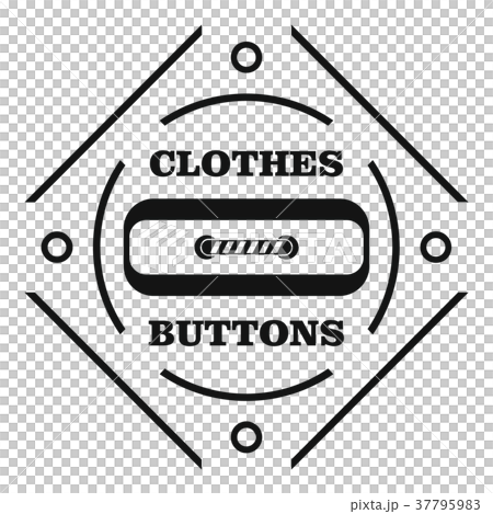 Clothes button plastic logo, simple black style Clothes button plastic logo, simple black style 37795983