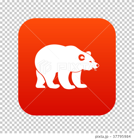 Bear icon digital red Bear icon digital red 37795984