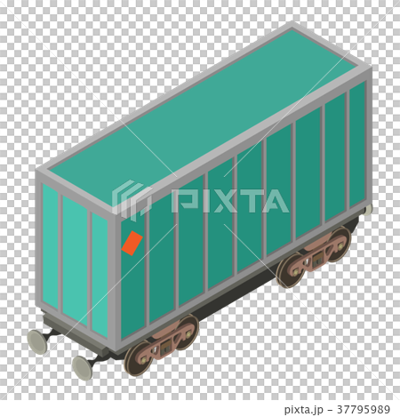 Wagon locomotive icon, isometric 3d style Wagon locomotive icon, isometric 3d style 37795989