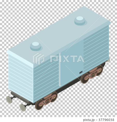 Wagon logistic icon, isometric 3d style Wagon logistic icon, isometric 3d style 37796038