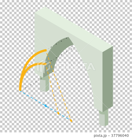Arch classic icon, isometric 3d style Arch classic icon, isometric 3d style 37796040