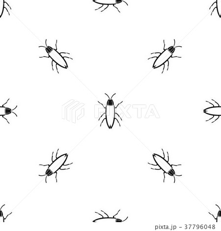Cockroach pattern seamless black 37796048