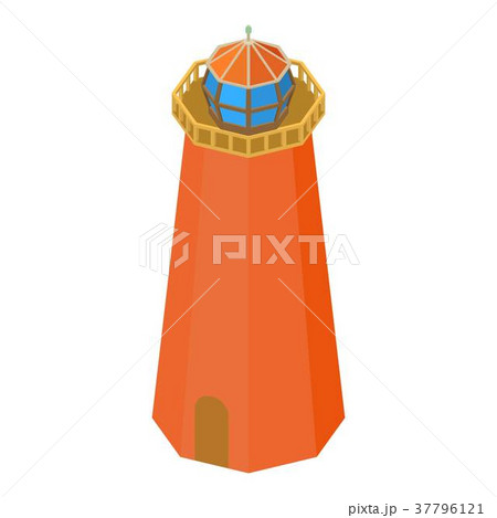 Lighthouse beach icon, isometric 3d style 37796121