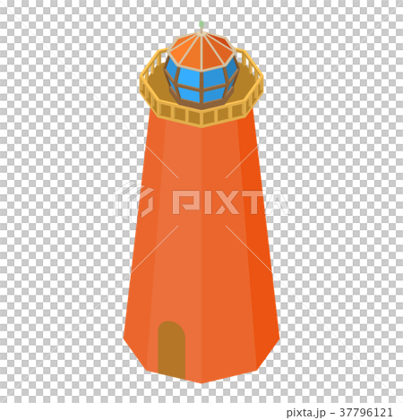 Lighthouse beach icon, isometric 3d style 37796121