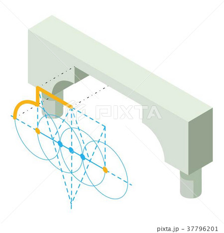 Arch facade icon, isometric 3d style 37796201