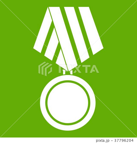 Military medal icon green 37796204
