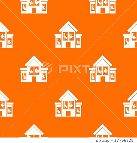 House with broken windows pattern seamless 37796229
