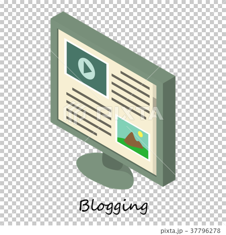 Blogging icon, isometric 3d style 37796278