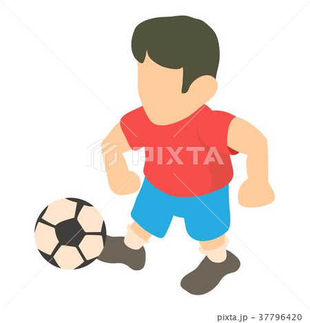 Football player icon, isometric 3d style Football player icon, isometric 3d style 37796420