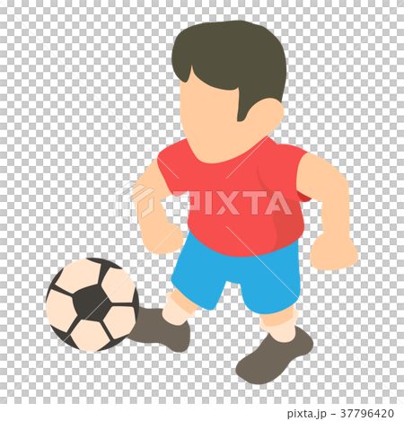 Football player icon, isometric 3d style Football player icon, isometric 3d style 37796420