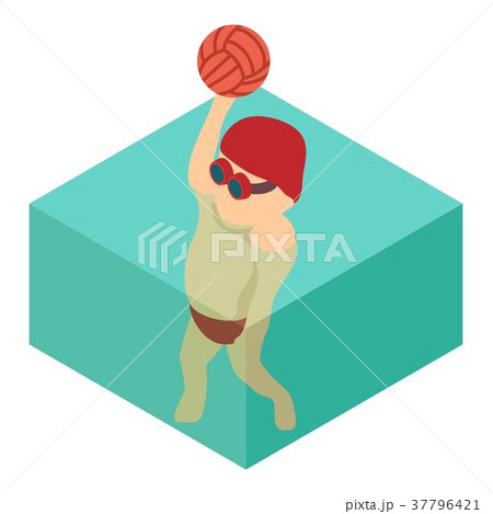 Water polo icon, isometric 3d style Water polo icon, isometric 3d style 37796421