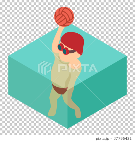Water polo icon, isometric 3d style Water polo icon, isometric 3d style 37796421