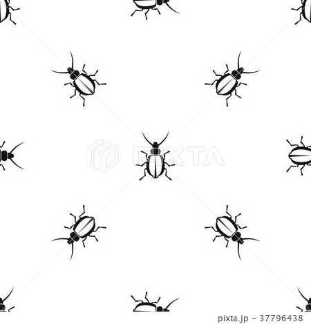 Beetle pattern seamless black 37796438