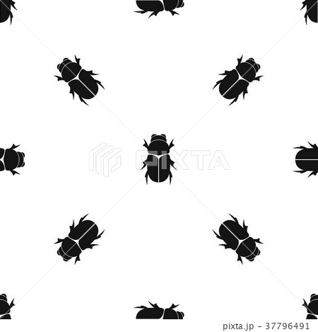 Chafer beetle pattern seamless black 37796491