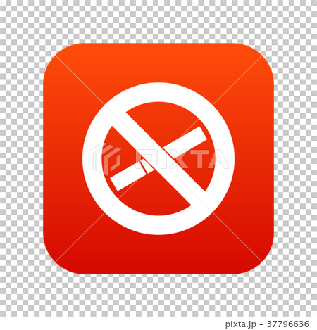 No smoking sign icon digital red 37796636