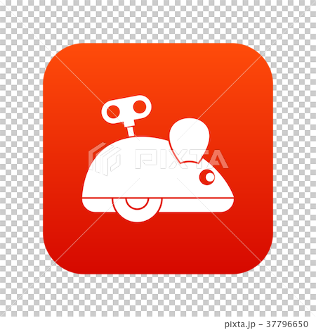 Clockwork mouse icon digital red Clockwork mouse icon digital red 37796650