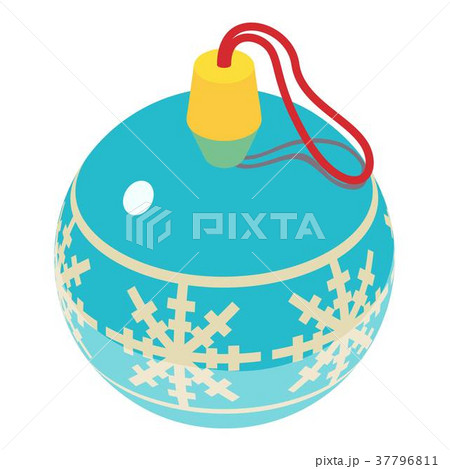 Christmas ball icon, isometric 3d style Christmas ball icon, isometric 3d style 37796811