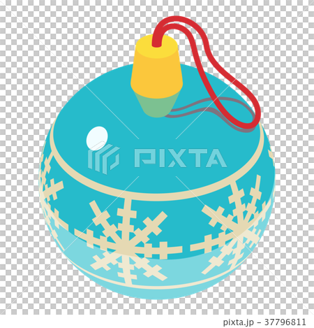 Christmas ball icon, isometric 3d style Christmas ball icon, isometric 3d style 37796811