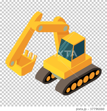 Excavator Icon Isometric 3d Styleのイラスト素材