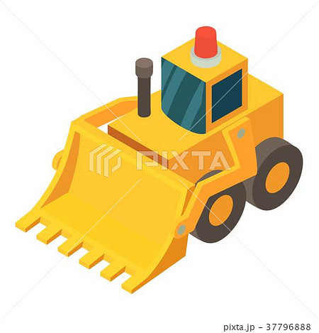 Bulldozer Icon Isometric 3d Styleのイラスト素材