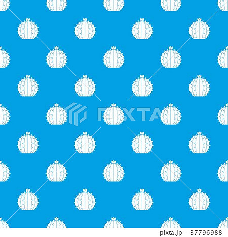 Lophophora cactus pattern seamless blue 37796988