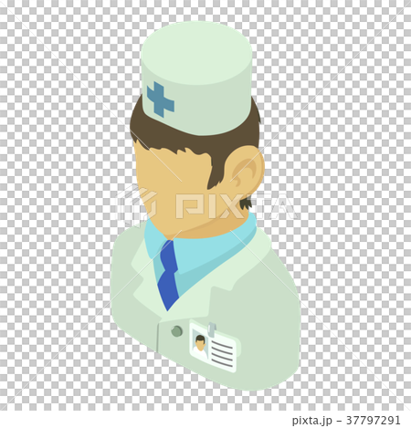 Doctor man asian icon, isometric 3d style Doctor man asian icon, isometric 3d style 37797291