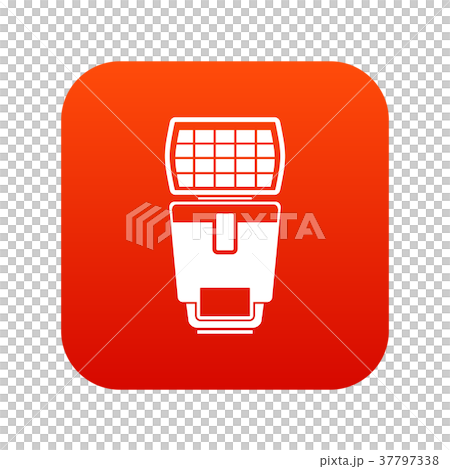 Lighting flash for camera icon digital red Lighting flash for camera icon digital red 37797338