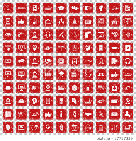 100 call center icons set grunge red 100 call center icons set grunge red 37797339