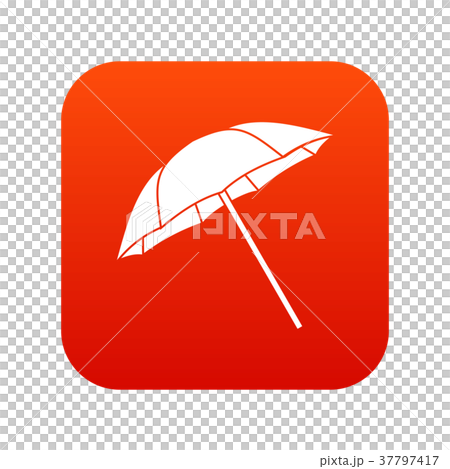 Umbrella icon digital red Umbrella icon digital red 37797417