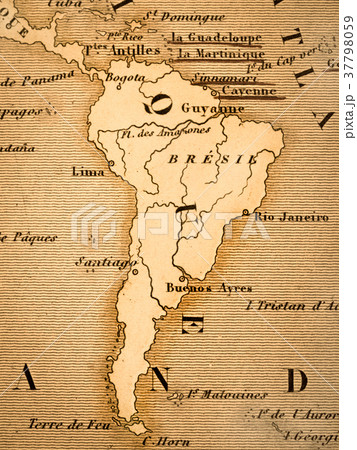 古い世界地図 南米大陸 古い世界地図 南米大陸 37798059