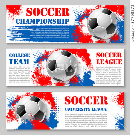 Vector football cup soccer team banners 37798273