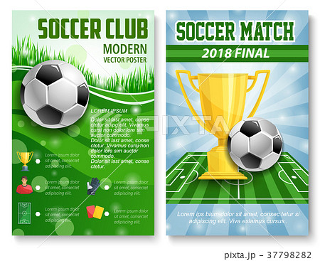 Vector posters of football soccer cup match Vector posters of football soccer cup match 37798282