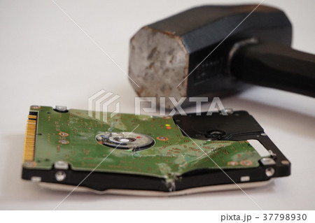 ハードディスク　ハンマーで破壊 37798930