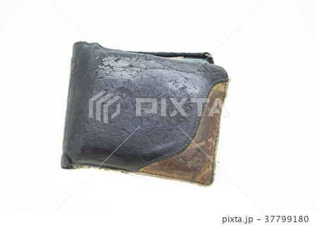 Poor wallet. Old wallet  on white background. 37799180