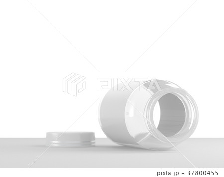 Empty medicine can lying on a table 37800455